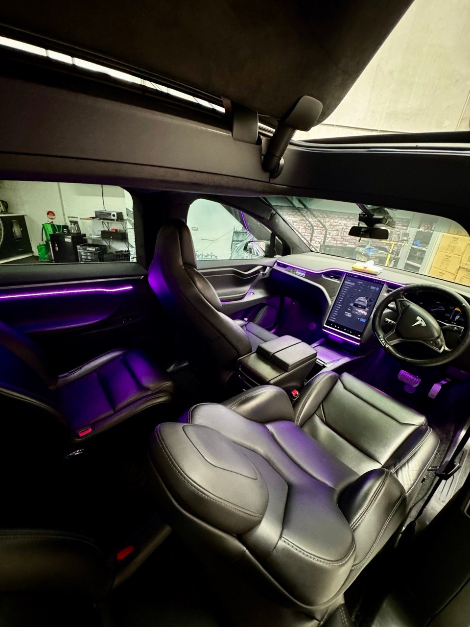 Tesla Model X Upgrade: Ambient Lighting & BlackVue Dashcam Installation